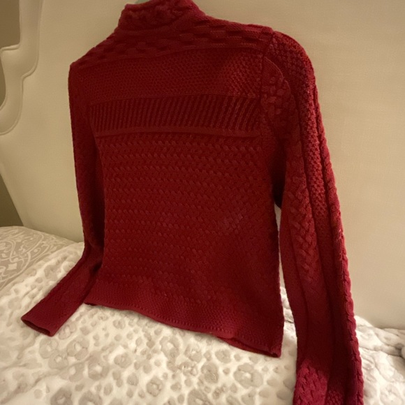 L.L. BEAN PXS burgundy sweater button up cardigan - Picture 12 of 12